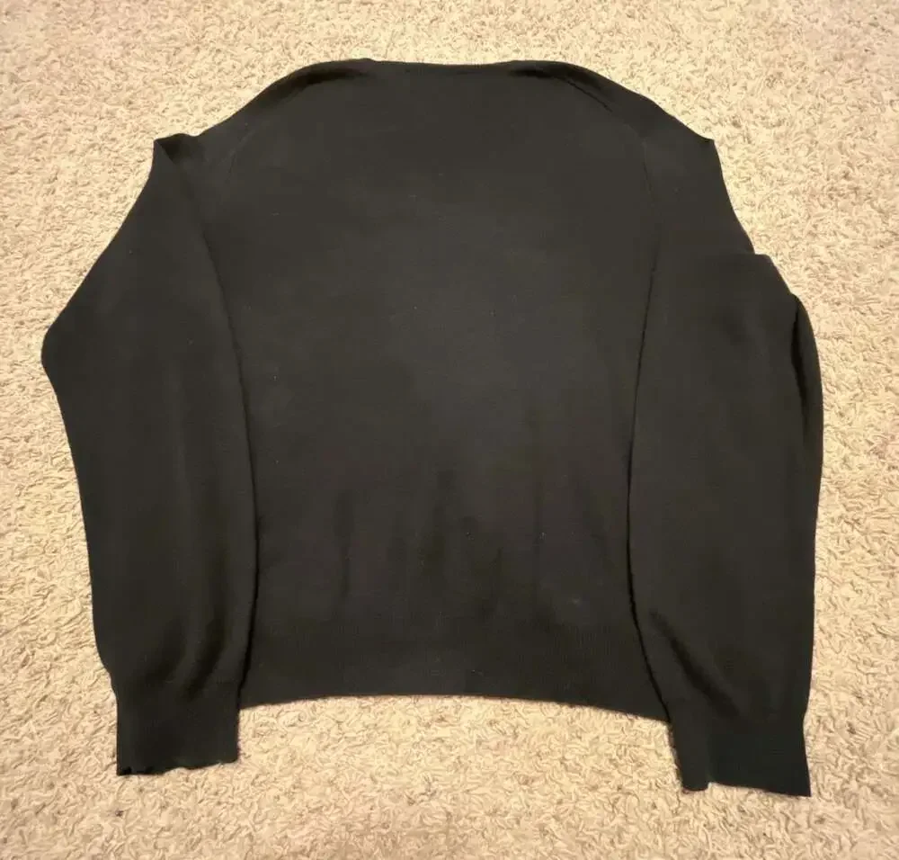 Vintage 90’s Polo Ralph Lauren Men's 100% Pima Cotton Black V-Neck Sweater